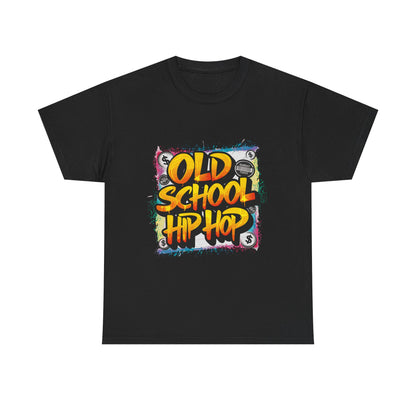 Old School Hip Hop Unisex Heavy Cotton Tee, Retro Streetwear Shirt, Gift for Music Lovers, Vintage Hip Hop Apparel, Cool Graphic Tee