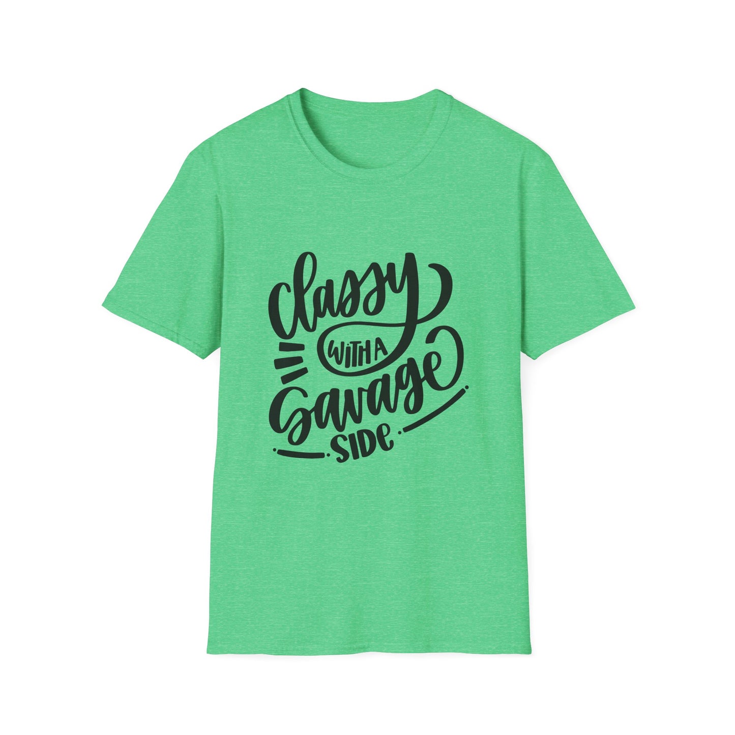 Classy with a Savage Side Unisex Softstyle T-Shirt - Trendy Graphic Tee for Casual Wear