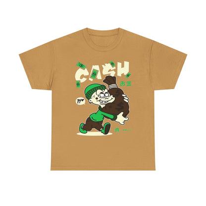 Cash Cartoon Unisex Heavy Cotton Tee - Streetwear Vibe