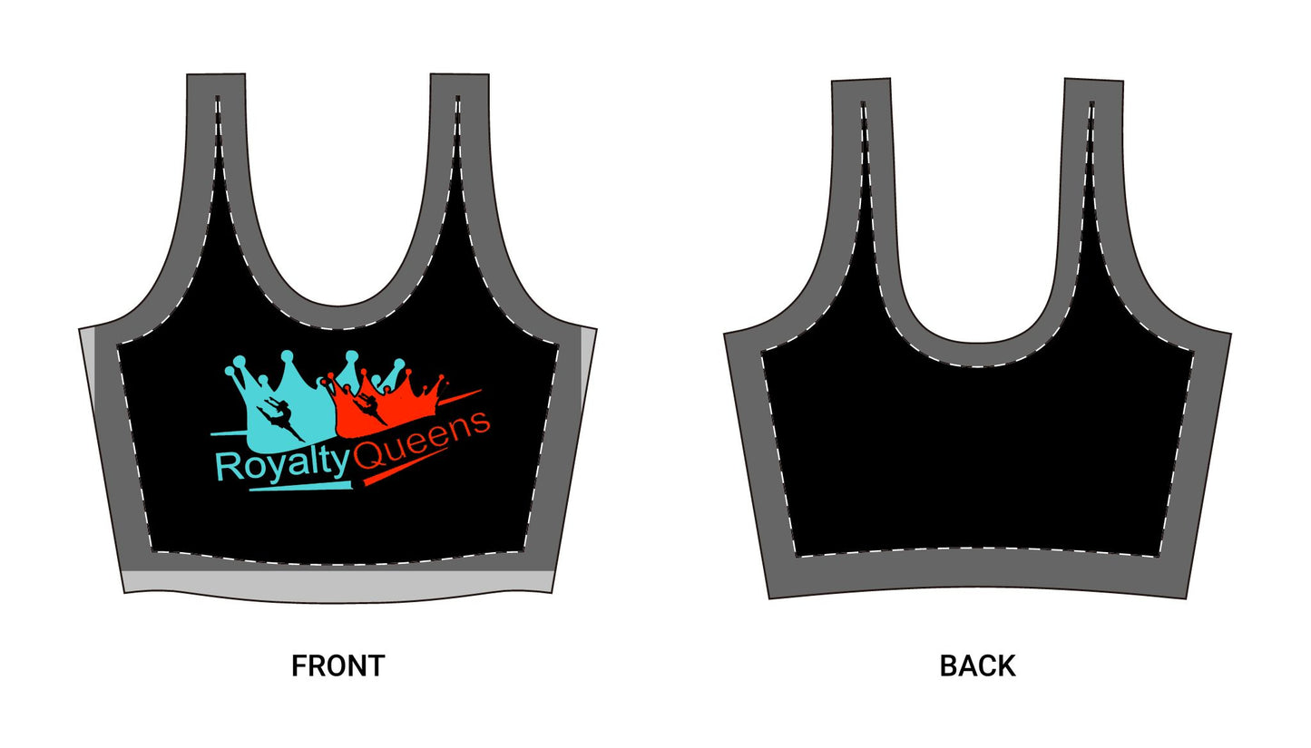 Royalty Queens Polyester Sports Bra - Comfortable Activewear for Fitness Enthusiasts