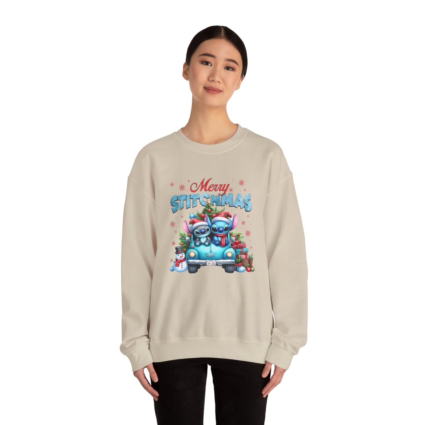Merry Stitchmas Sweatshirt – Cute Stitch Holiday Crewneck