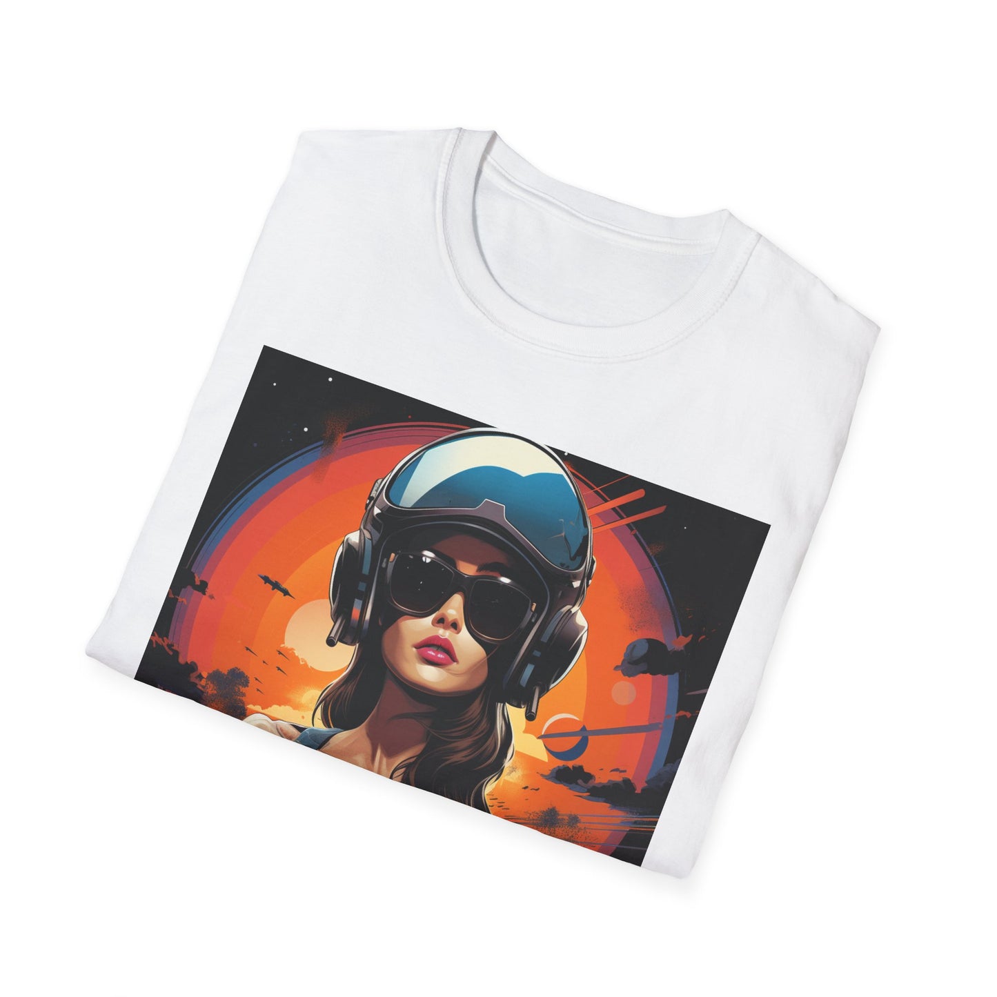 Cosmic Adventure Unisex Softstyle T-Shirt - Retro Space Graphic Tee