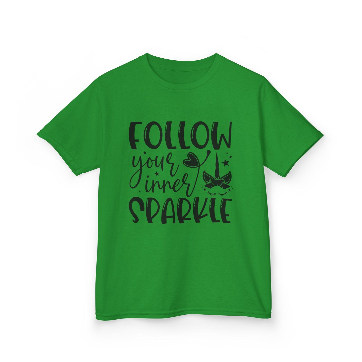 Kids Heavy Cotton™ Tee - Follow Your Inner Sparkle T-Shirt for Creative Kids