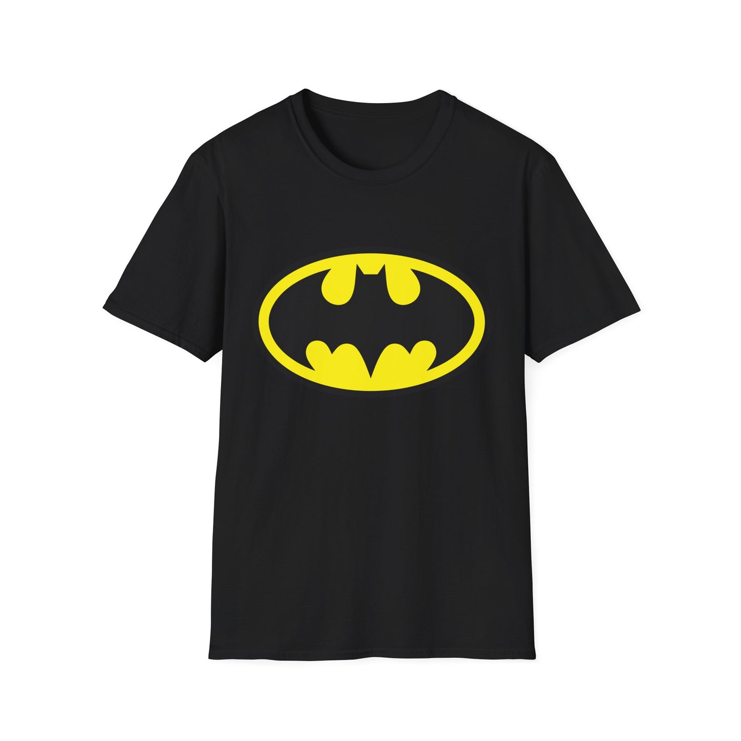 Batman Logo Unisex Softstyle T-Shirt | Fun Graphic Tee for Fans | Perfect Gift for Birthdays, Comic Con, Halloween