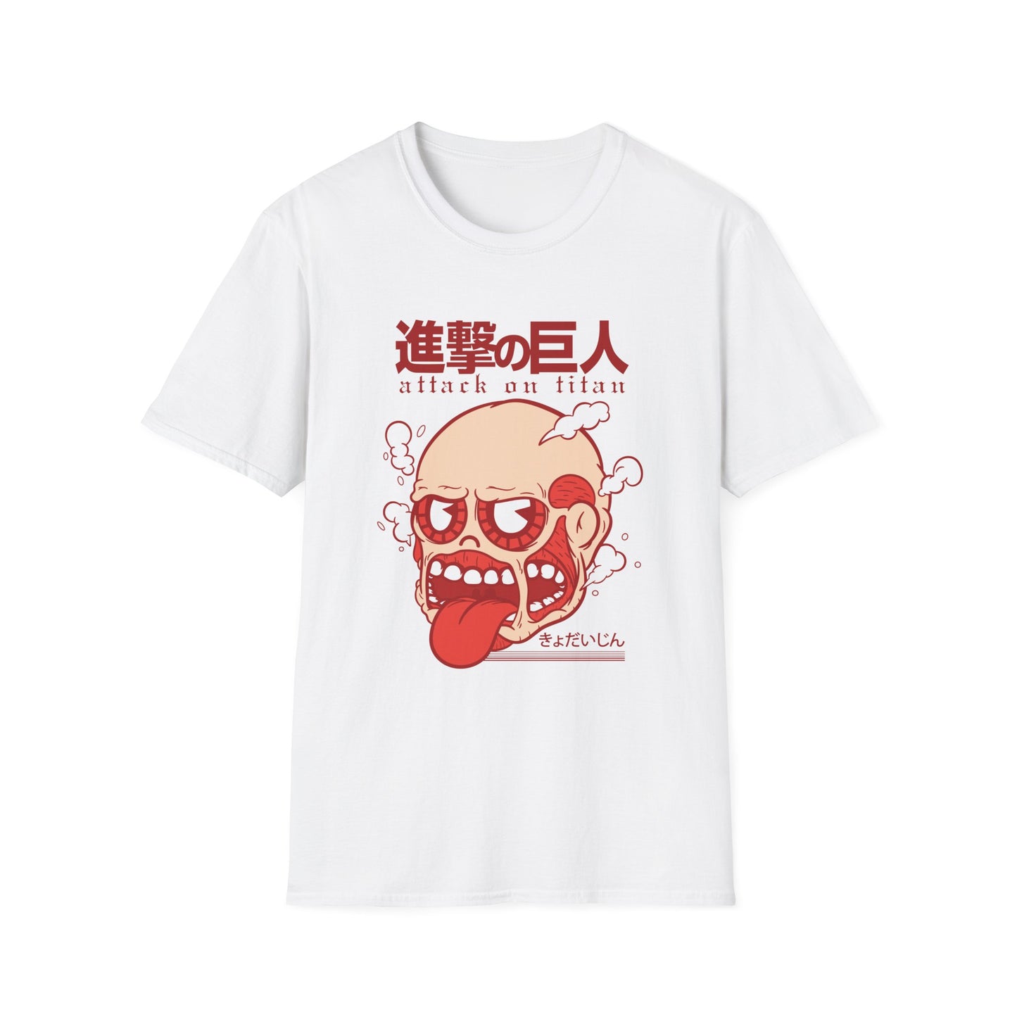 Anime-Inspired Unisex Softstyle T-Shirt, Perfect for Casual Wear, Gift for Anime Fans, Attack on Titan Tee, Streetwear Fashion, Cosplay Top