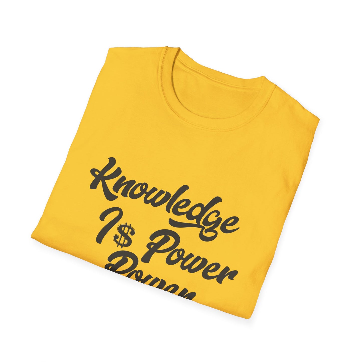 Knowledge Is Power Unisex Softstyle T-Shirt - Stylish Motivational Tee