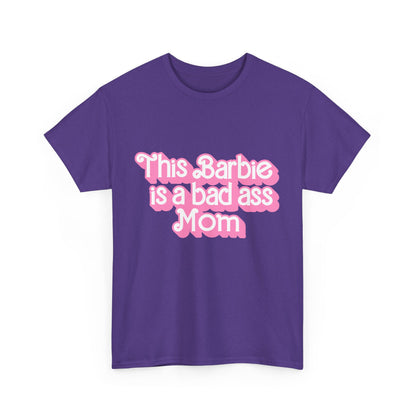 Bad Ass Mom Unisex Heavy Cotton Tee - Fun, Stylish Tee for Moms - Cute Gift for Mother's Day & Birthdays