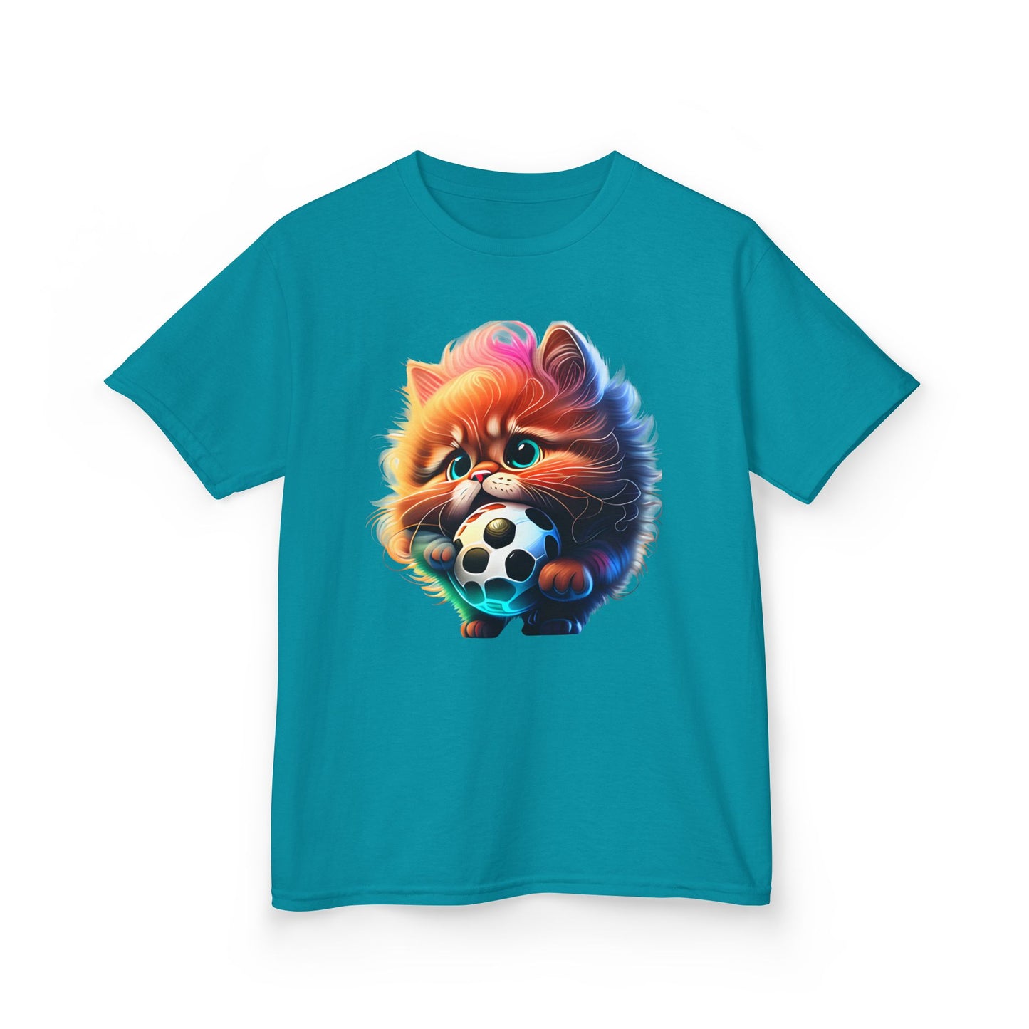 Cute kitty Soccer Kids Tee - Fun & Playful Cotton T-Shirt