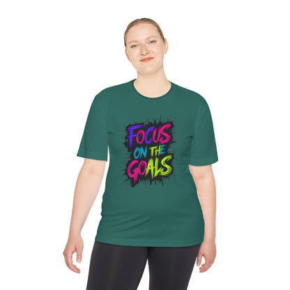 Colorful Motivational Fitness Tee for Active Lifestyle, Gym Shirt, Workout Shirt, Gift for Athletes, Focus on the Goals