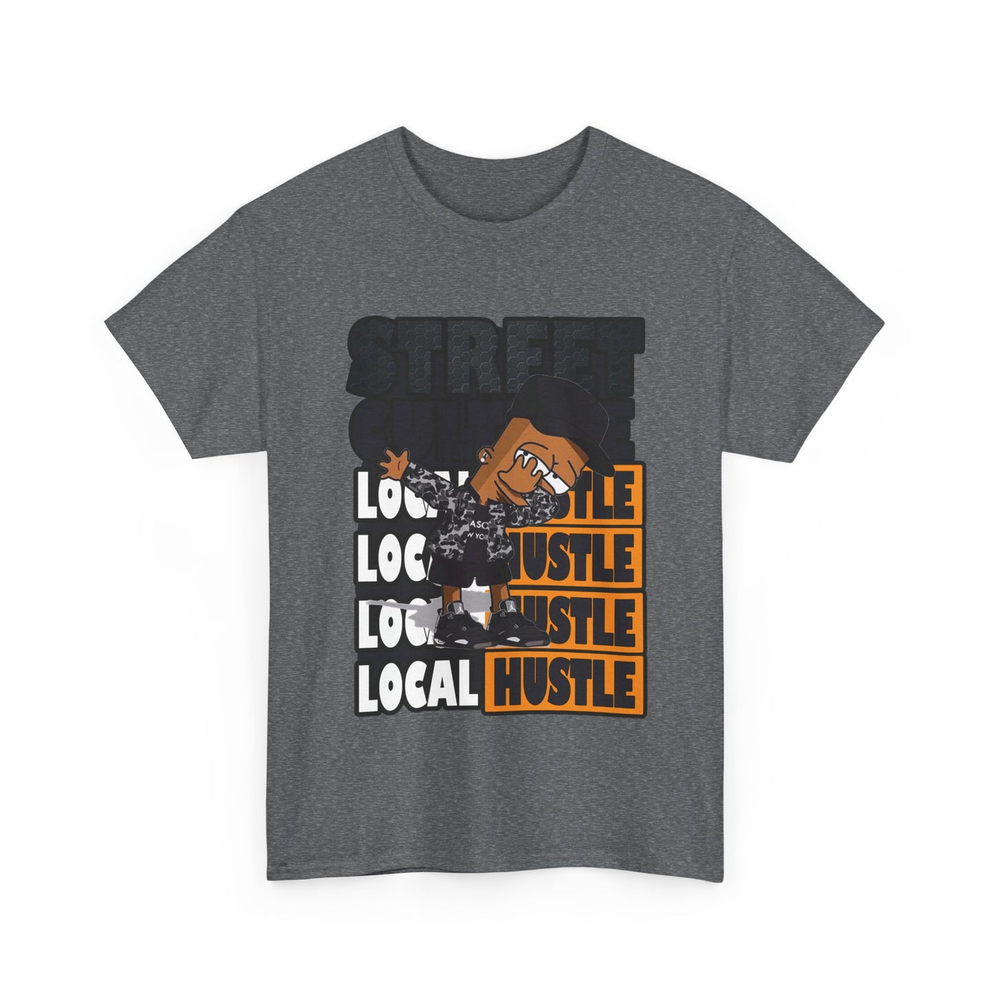 Street Hustle Unisex Heavy Cotton Tee | Casual Graphic T-Shirt for Entrepreneurs