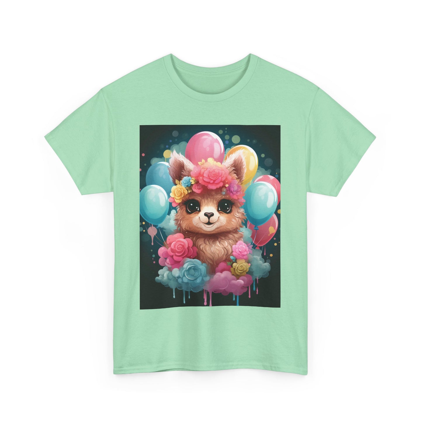 Cute Floral Dog Unisex Heavy Cotton Tee - Perfect for Dog Lovers!