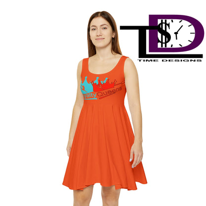 Royalty Queens Women's Skater Dress | Fun Casual Wear, Party Dress, Summer Style, Gift for Her, Trendy Fashion
