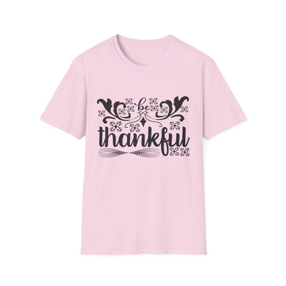 Thankful Unisex Softstyle T-Shirt - Fall Fashion, Thanksgiving Gift, Casual Wear, Gratitude Tees, Everyday Comfort
