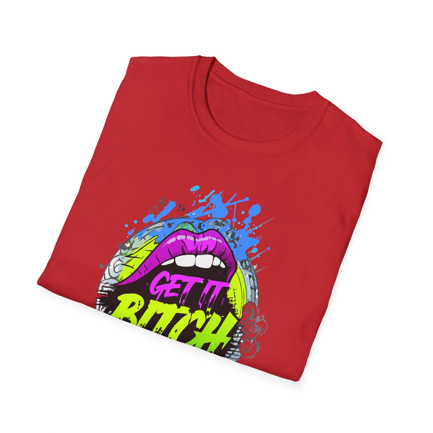 Colorful Graphic Tee for Fun Spirits | Get It Bitch Design, Unisex T-Shirt, Gift for Friends, Casual Wear, Party Shirt