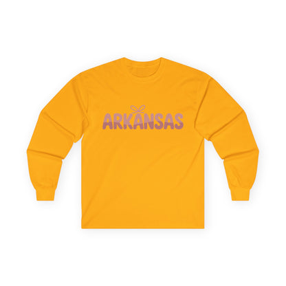 Arkansas Script Long Sleeve Tee