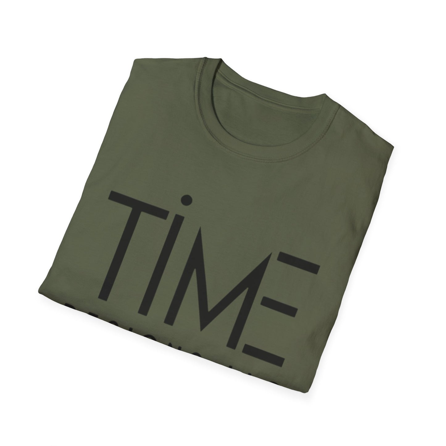 Minimalist Time Design Unisex T-Shirt, Casual Wear, Gift for Him/Her, Everyday Style, Graphic Tee, Modern Apparel