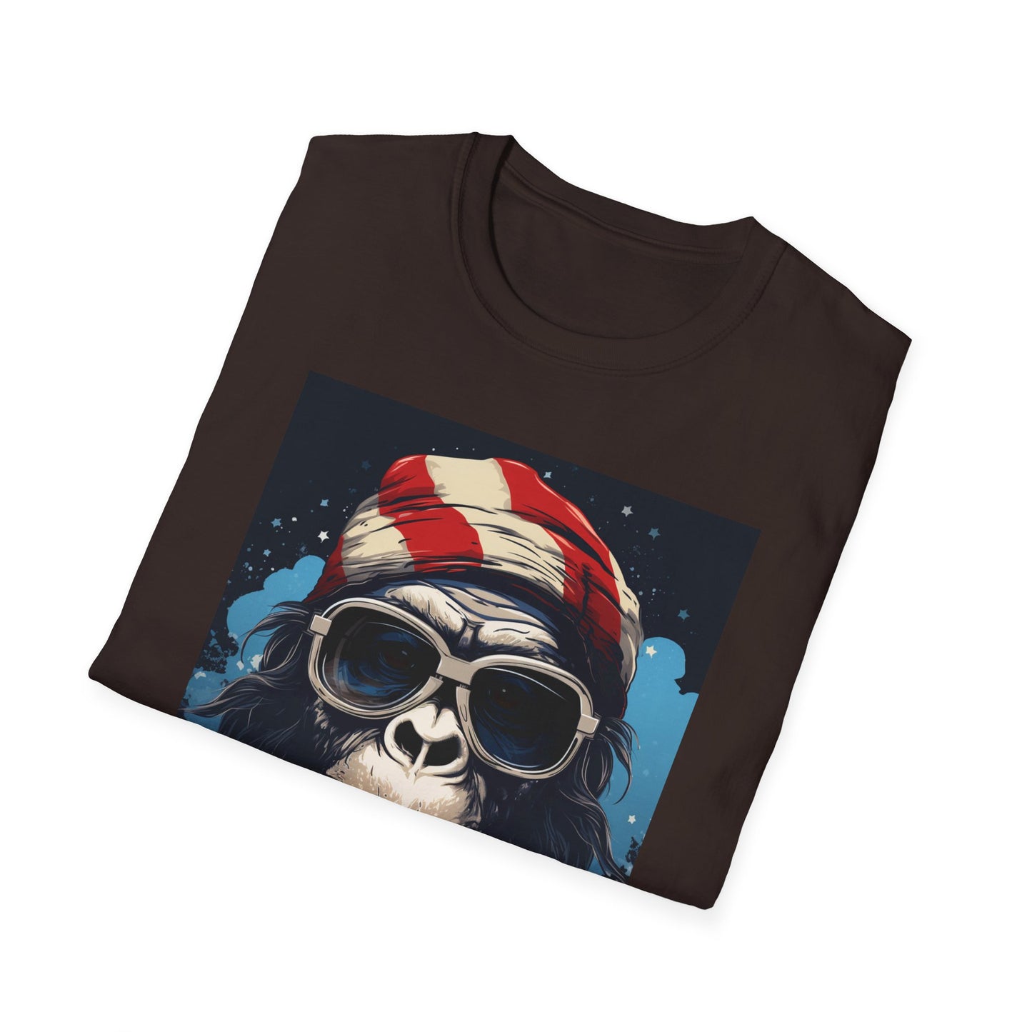 Cool Gorilla Graphic Tee, Fun Casual Wear, Perfect for Gifts, Chill Vibes, Great for Parties, Everyday Style, Unique Fashion Statement
