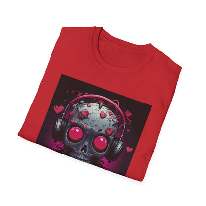 Edgy Skull Graphic T-Shirt with Headphones