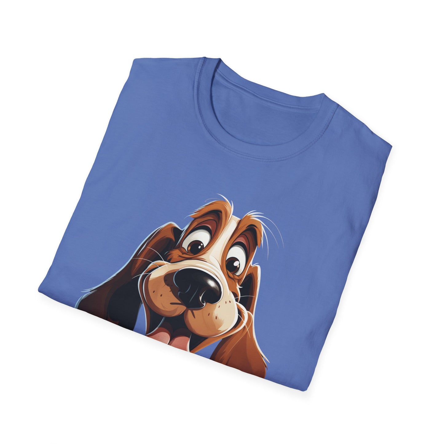 Cute Cartoon Dog Unisex Softstyle T-Shirt - Perfect for Pet Lovers