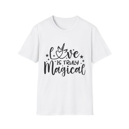 Love is Truly Magical Unisex Softstyle T-Shirt - Cute Gift for Couples and Celebrations