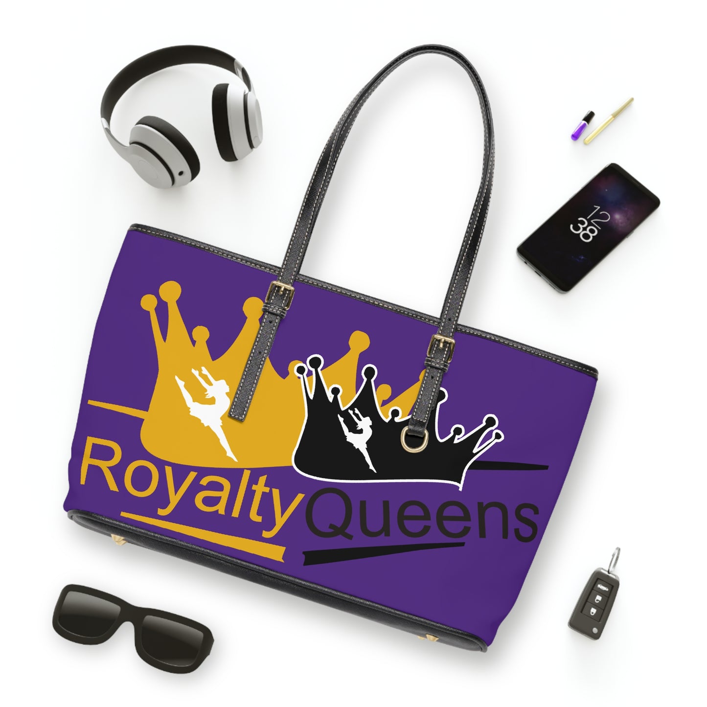 Royalty Queens PU Leather Shoulder Bag | Stylish Tote for Colorful Outings, Gifts for Queens, Fashion Accessory, Daily Use Bag