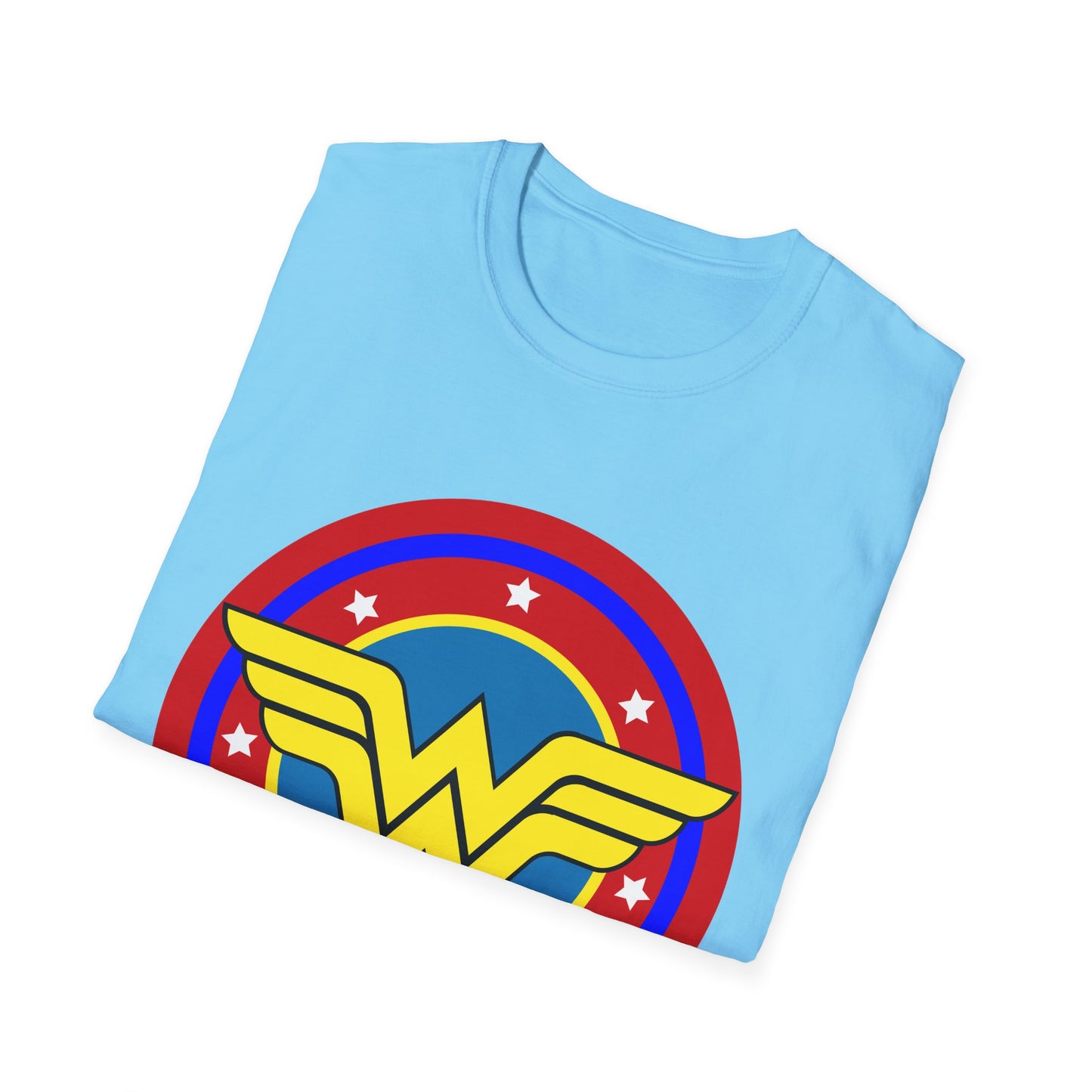 Wonder Woman Inspired Unisex Softstyle T-Shirt, Superhero Tee, Gift for Amazon Fans, Comic Con Outfit, Everyday Wear, Birthday Present