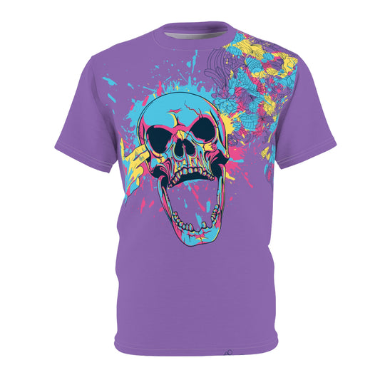 Vibrant Skull Graphic Tee, Edgy Unisex T-Shirt, Casual Streetwear, Skull Print Shirt, Unique Gift for Him or Her