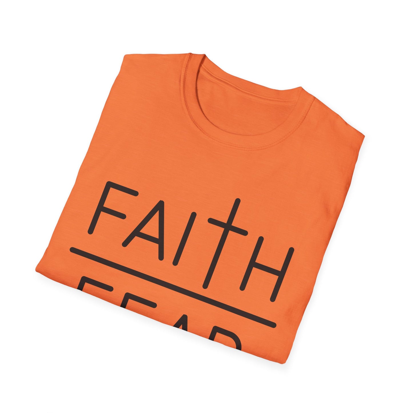 Inspirational Faith Over Fear T-Shirt | Unisex Softstyle Tee