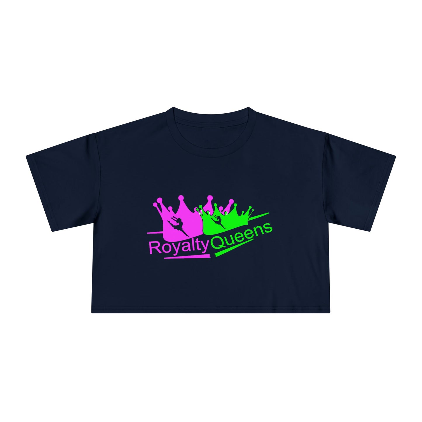 Royalty Queens Women's Crop Tee | Fun, Trendy Shirt for Celebrations, Gifts, Parties, Everyday Wear, Self-Expression