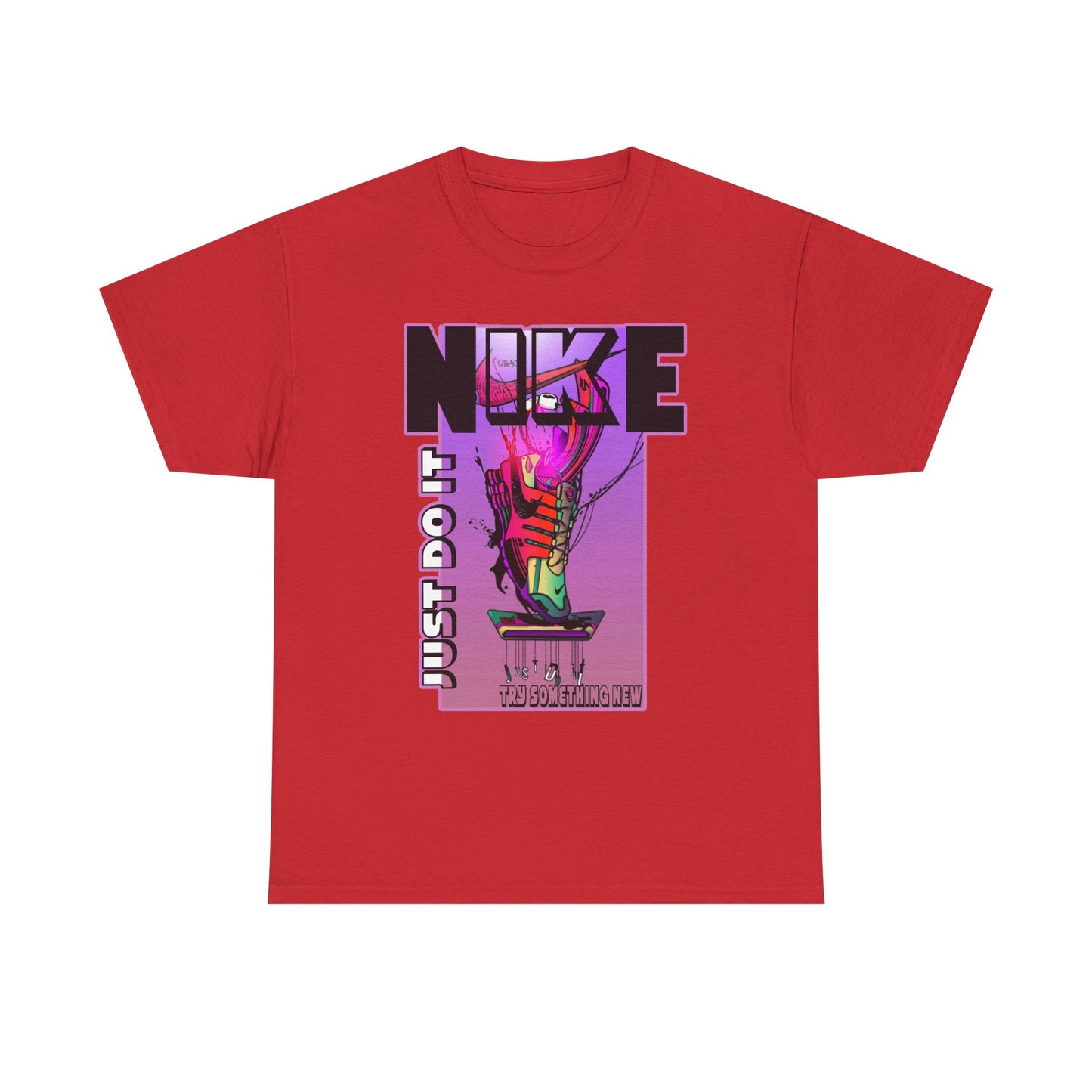 Vintage-Style Nike Unisex Heavy Cotton Tee - Just Do It Graphic Shirt