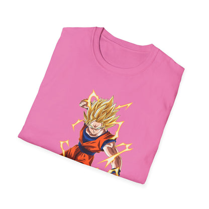 Super Saiyan Goku Unisex Softstyle T-Shirt, Anime Shirt, Dragon Ball Z Tee, Gift for Fans, Streetwear Apparel