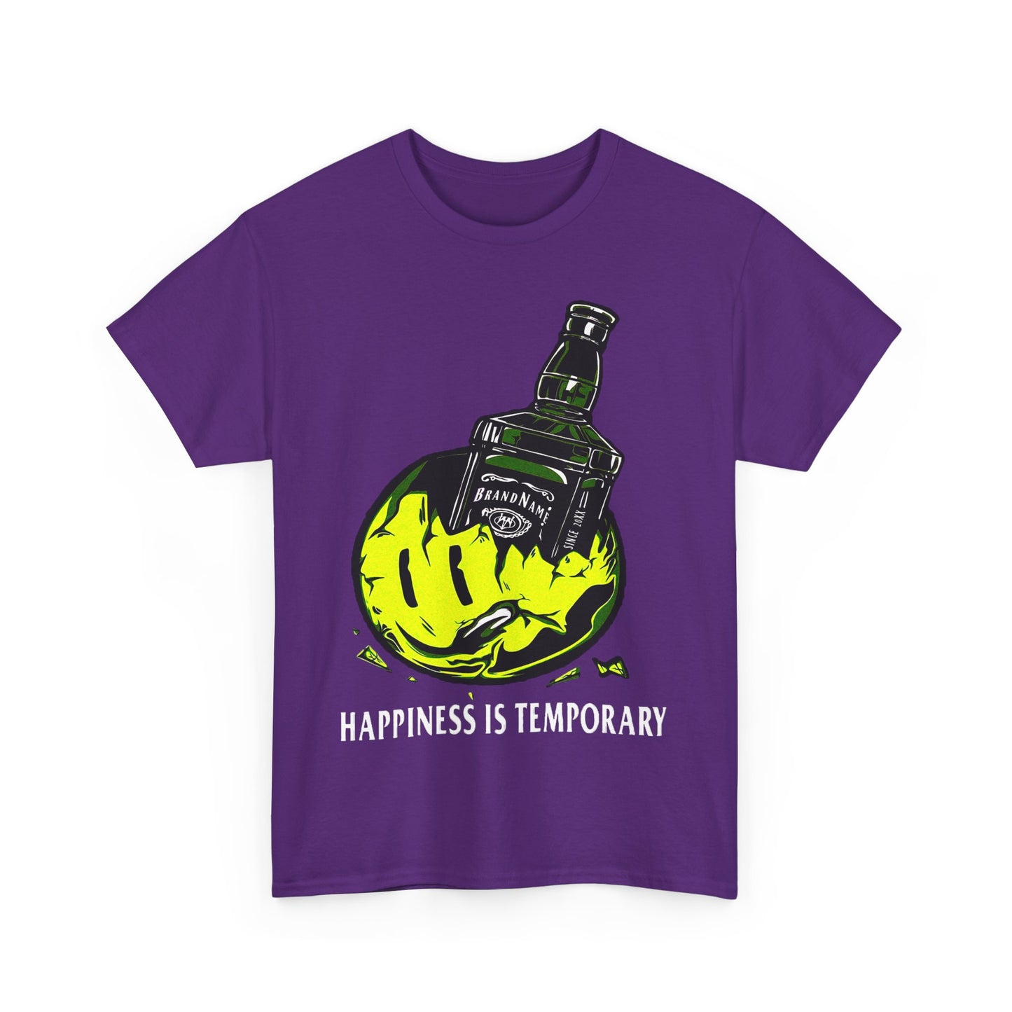 Unisex Heavy Cotton Tee - Eco-Friendly Bold Design with Bottle & Hand Graphic