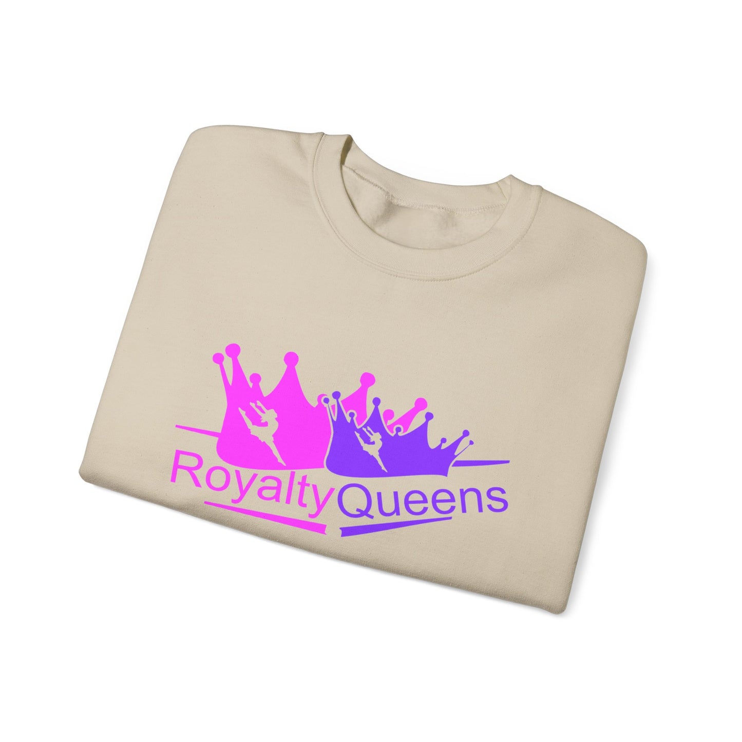 Royalty Queens Crewneck Sweatshirt — Pink & Purple Crown Graphic