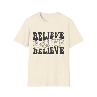 Believe Graphic Tee - Unisex Softstyle T-Shirt, Inspirational Shirt, Motivational Gift, Casual Wear, Everyday Style