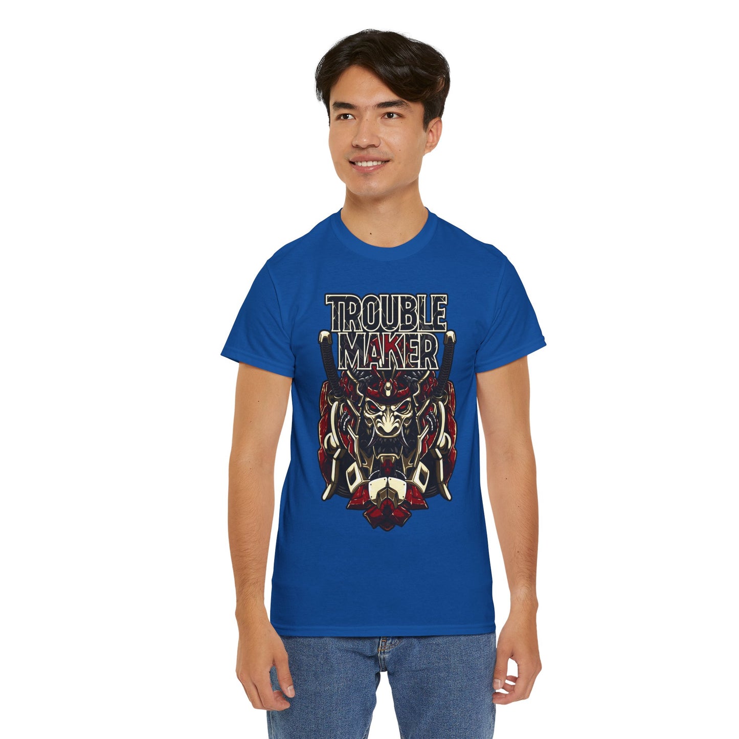 Trouble Maker Graphic Tee - Unisex Heavy Cotton Shirt for Rebels and Mischiefs