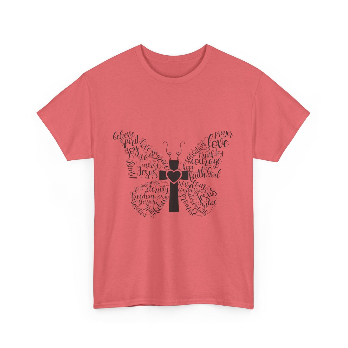 Inspirational Butterfly Unisex Heavy Cotton Tee - Love and Hope Design