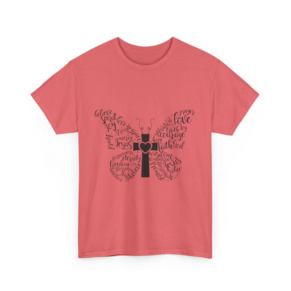 Inspirational Butterfly Unisex Heavy Cotton Tee - Love and Hope Design