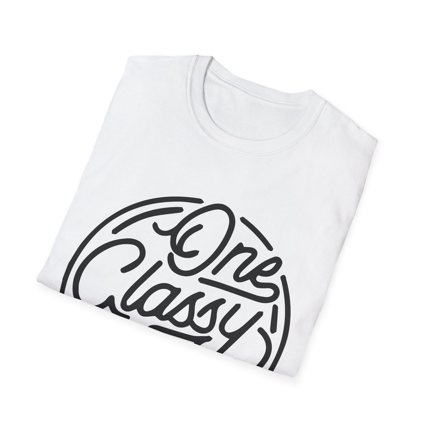 One Classy Bitch Unisex Softstyle T-Shirt - Chic and Playful Statement Tee