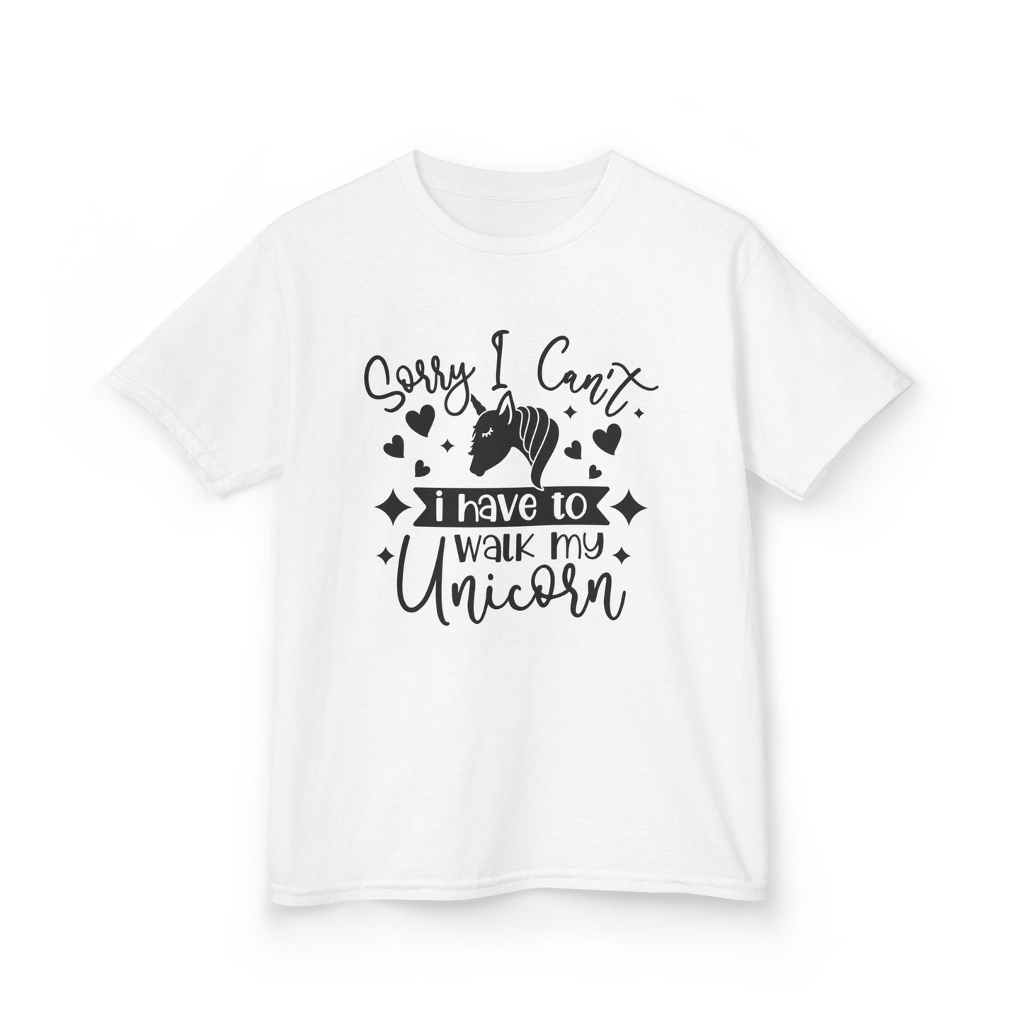 Funny Kids Unicorn Tee - "Sorry I Can't, I Have to Walk My Unicorn"