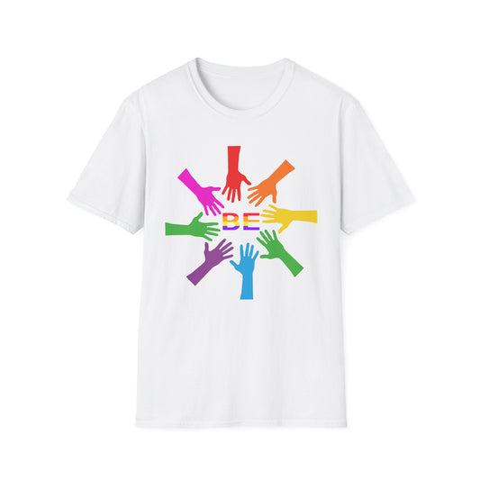 Rainbow Hands Unisex T-Shirt | Be Yourself, Inclusive Apparel, Pride Clothing, Gift for Friends, LGBTQ+ Pride