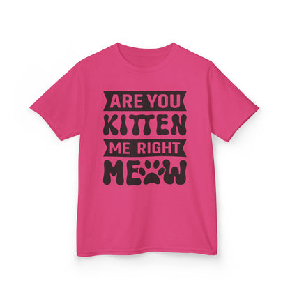 Cute Kids Tee - "Are You Kitten Me Right Meow" T-Shirt for Cat Lovers, Birthday Gift, Funny Pet Shirt, Kids' Humor Clothing, Animal [...]