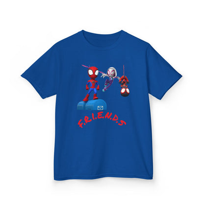 Kids' Friends Spider-Man Tee - Fun & Colorful Cotton T-Shirt for Young Superheroes