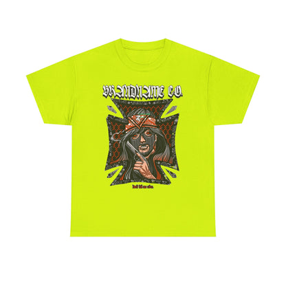 Bold Graphic Unisex Heavy Cotton Tee - Unique Streetwear Style