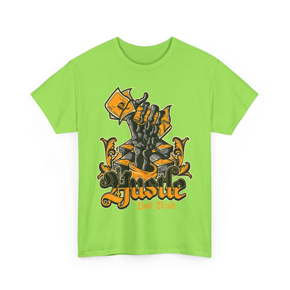 Hustle Unisex Heavy Cotton Tee - Motivational Graphic Shirt for Every Aspiring Dreamer