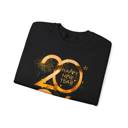 2026 Happy New Year Sweatshirt — Gold Foil Celebration Crewneck