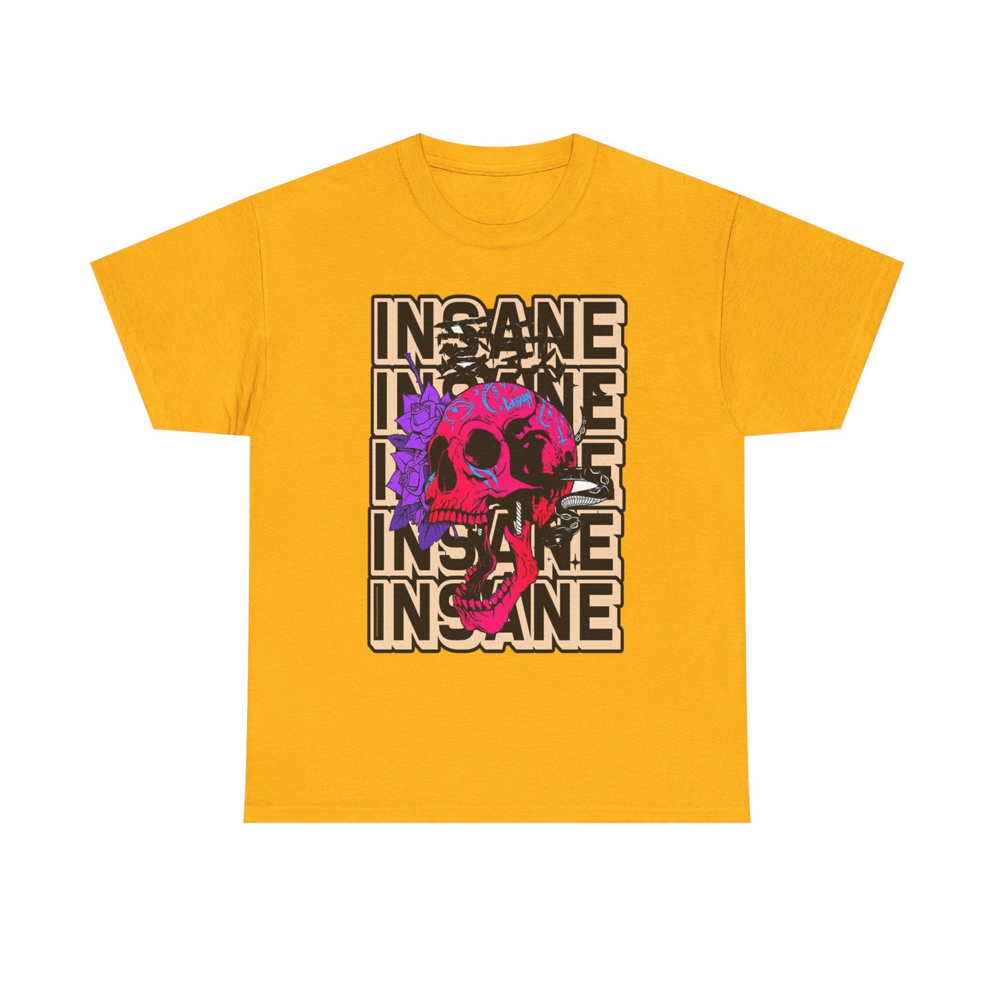 Edgy Skull Art Unisex Heavy Cotton Tee - Perfect for Alternative Fashion Lovers