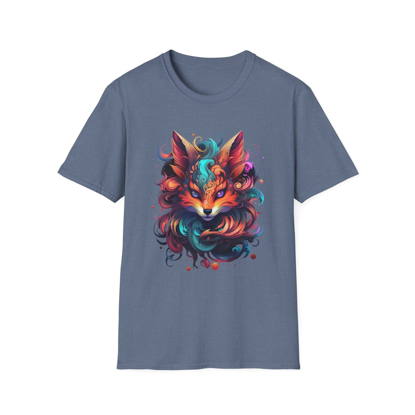 Colorful Fox Illustration Unisex T-Shirt - Vibrant Art Tee
