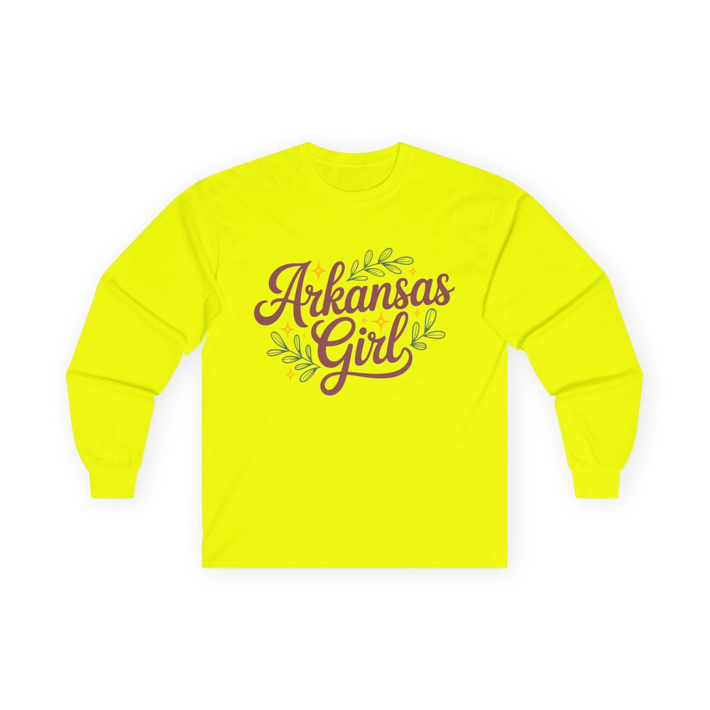 Arkansas Girl Long Sleeve Tee — Floral State Pride Shirt