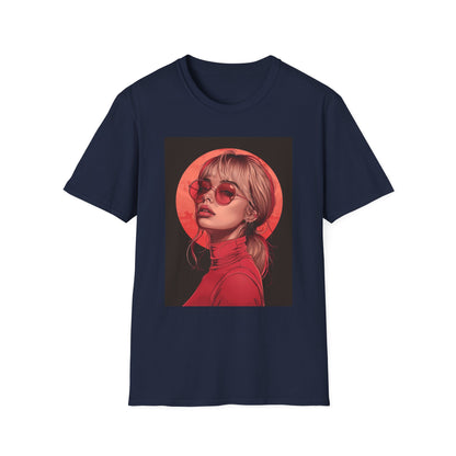 Retro Chic Graphic T-Shirt with Stylish Artwork