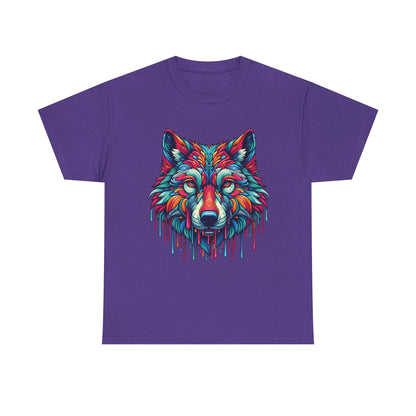 Colorful Wolf Face T-Shirt